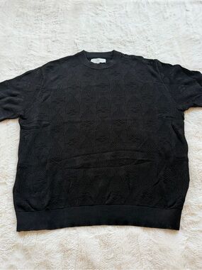 Men's Kith Black Short-Sleeve Knit Sweater